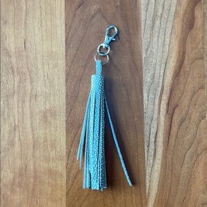 Genuine leather handmade tassel keychain-charm